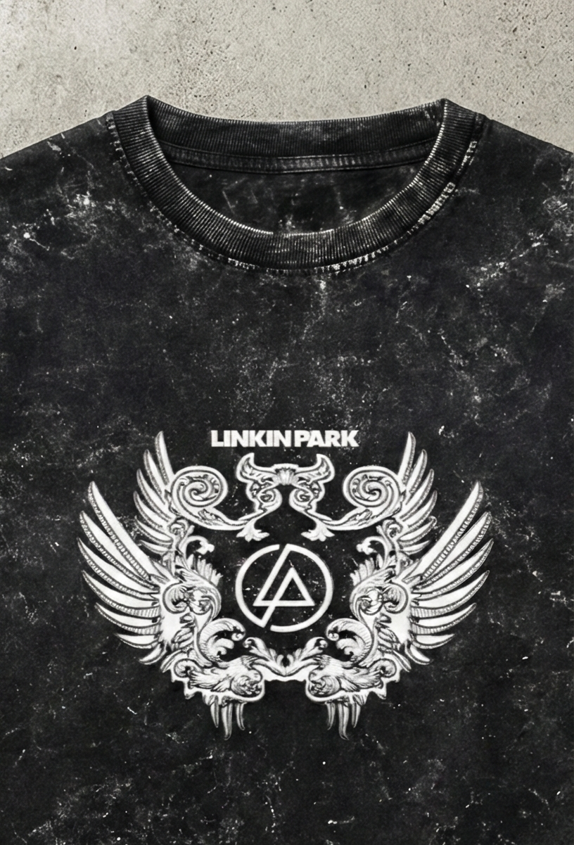 Linkin Park Edition - Unisex Acid Washed Oversized Tee